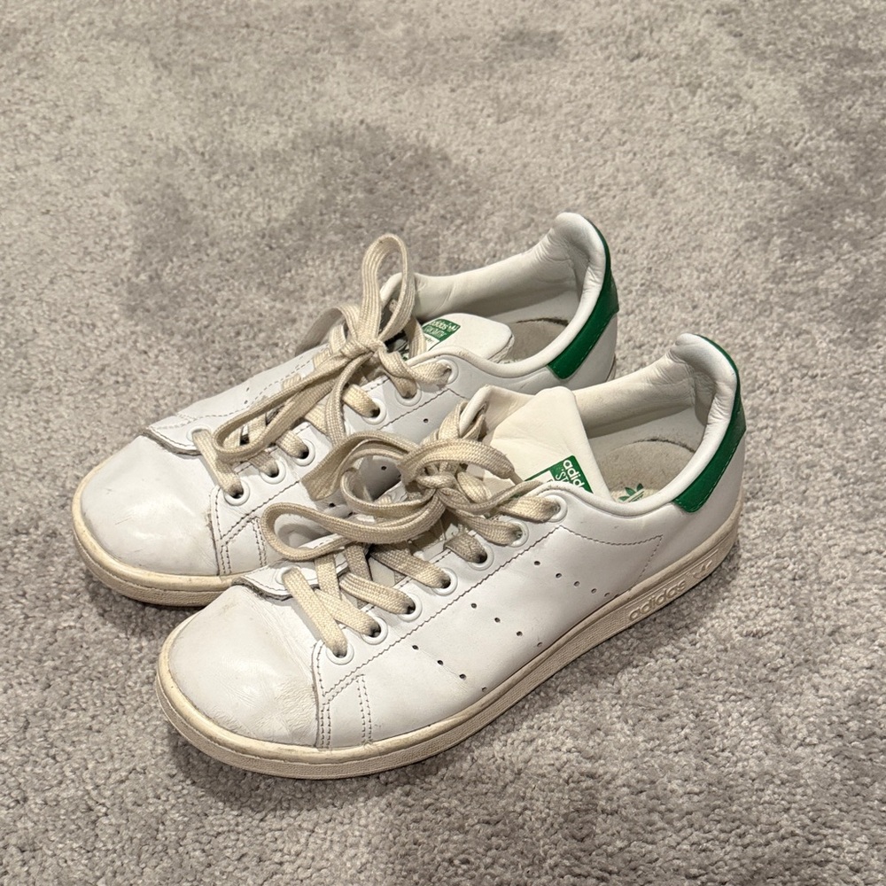 adidas White and Green Sneakers